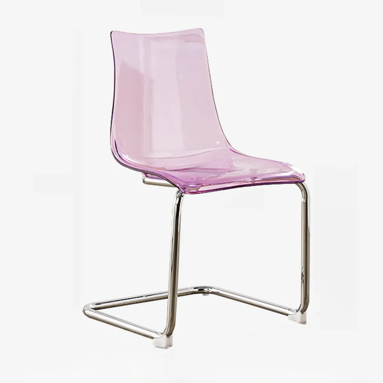 Modern Armless Plastic & Acrylic Dining Chair