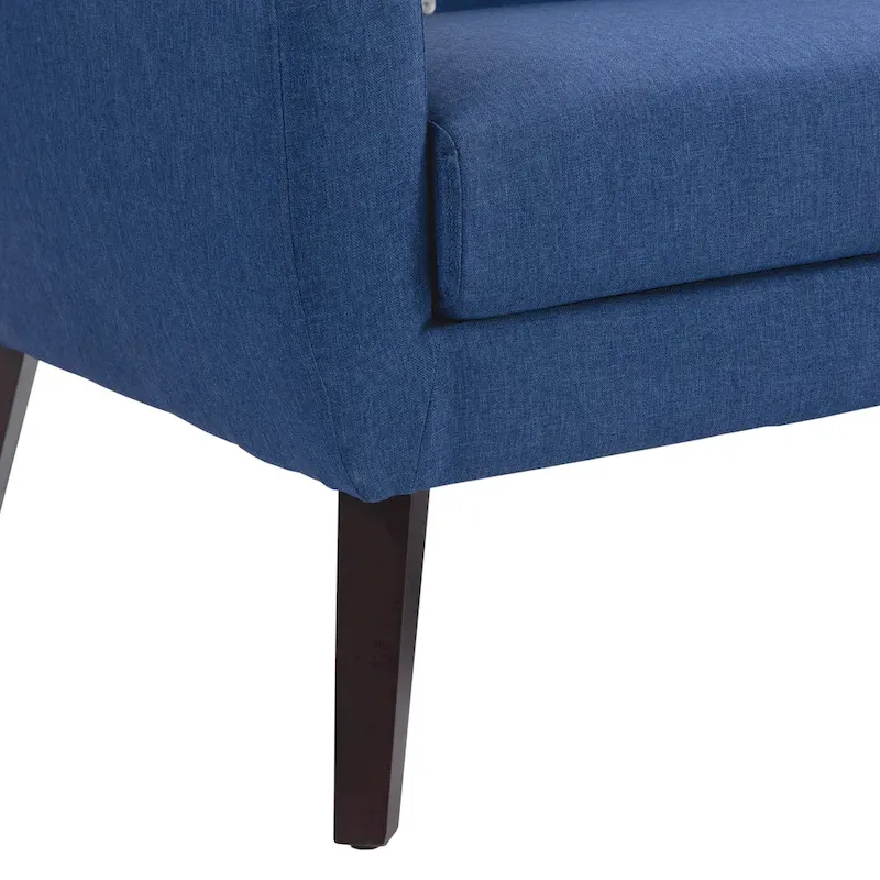 Modern Curved 63 Button Tufted Upholstered Loveseat with 2 Pillows