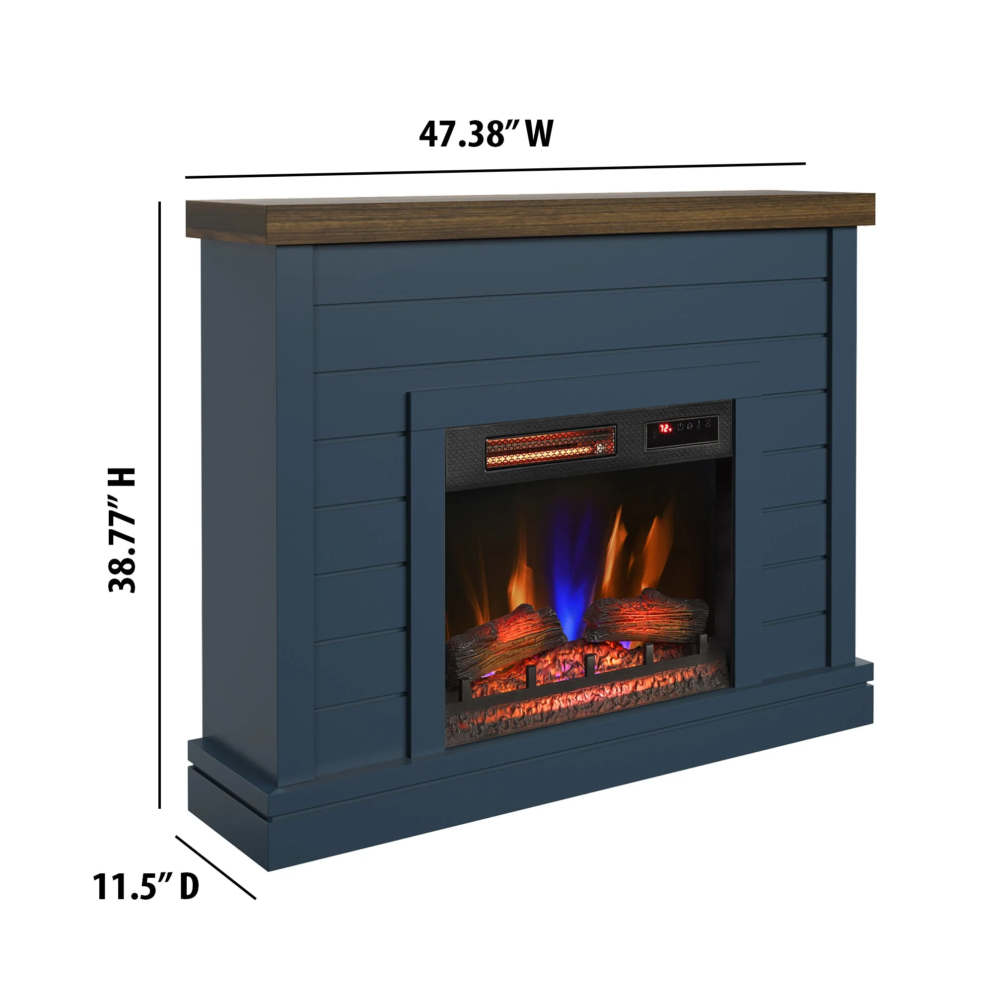 duraflame? Farmhouse Shiplap Electric Fireplace Wall Mantel