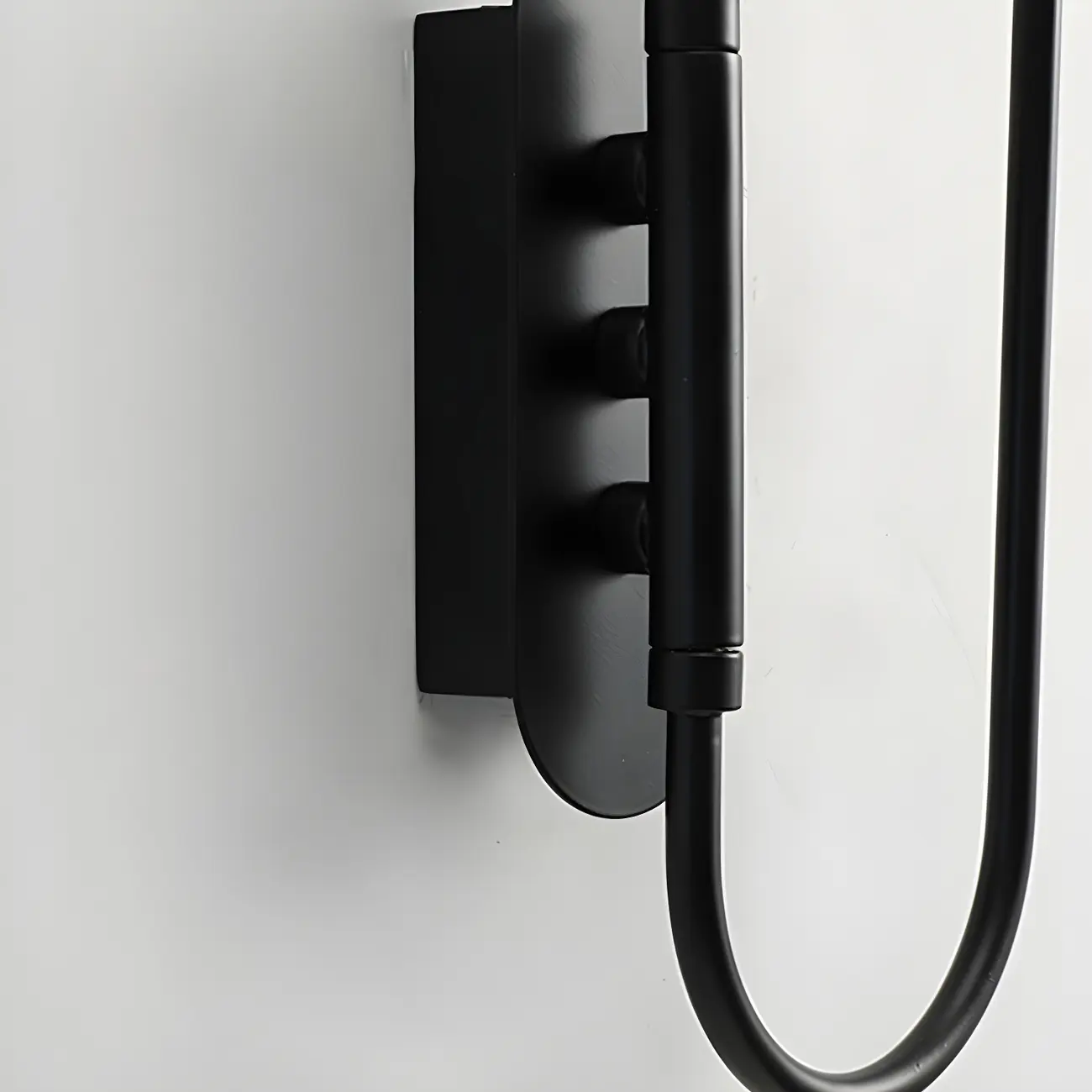 Modern Black Metal 2-Light Swing Arm Wall Light