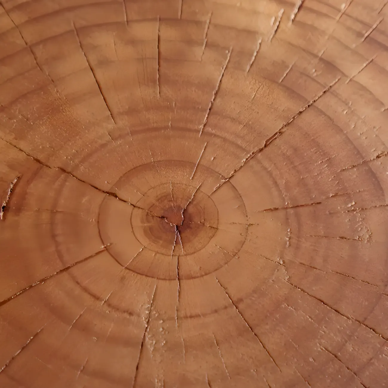 Rustic Solid Wooden Round Coffee Table with Natural Finish