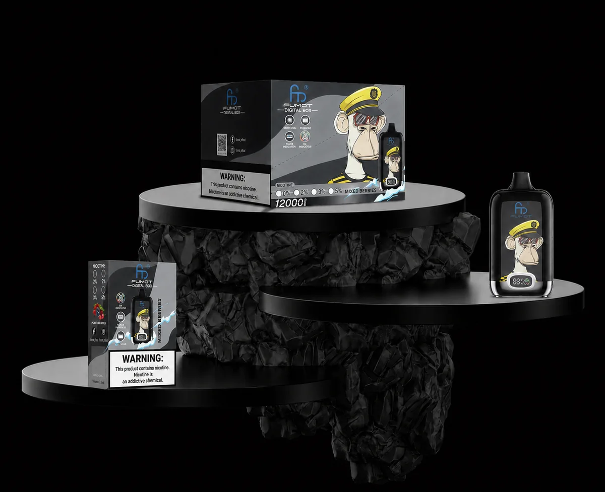 Fumot Digital Box 12000 Mixed Berries Einzelgerät, Retail-Box und Display-Box
