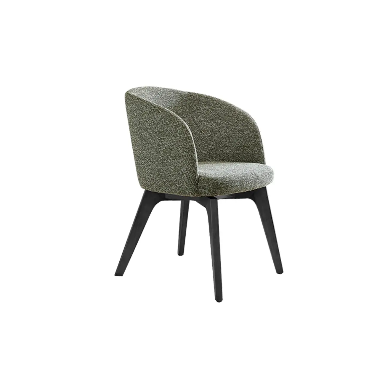 Modern Swivel Barrel Dining Chair with Arms