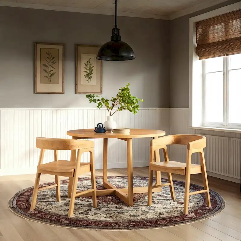 Middlebrook Modern Solid Wood Rounded Back Dining Chair (Set of 2)