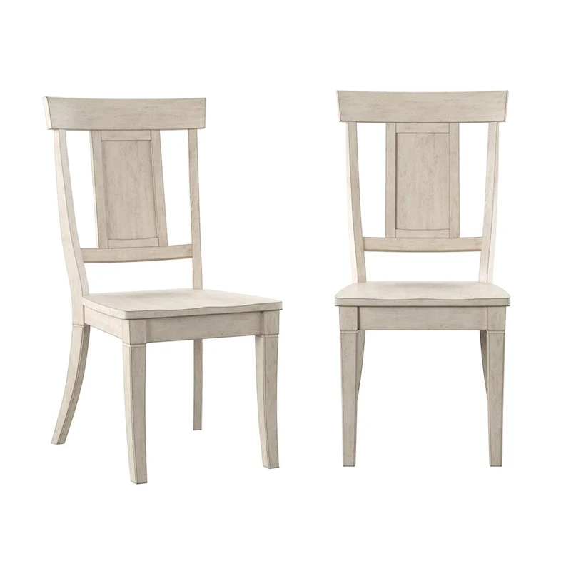 Ronda Panel Back Wood Dining Chairs (Set of 2)