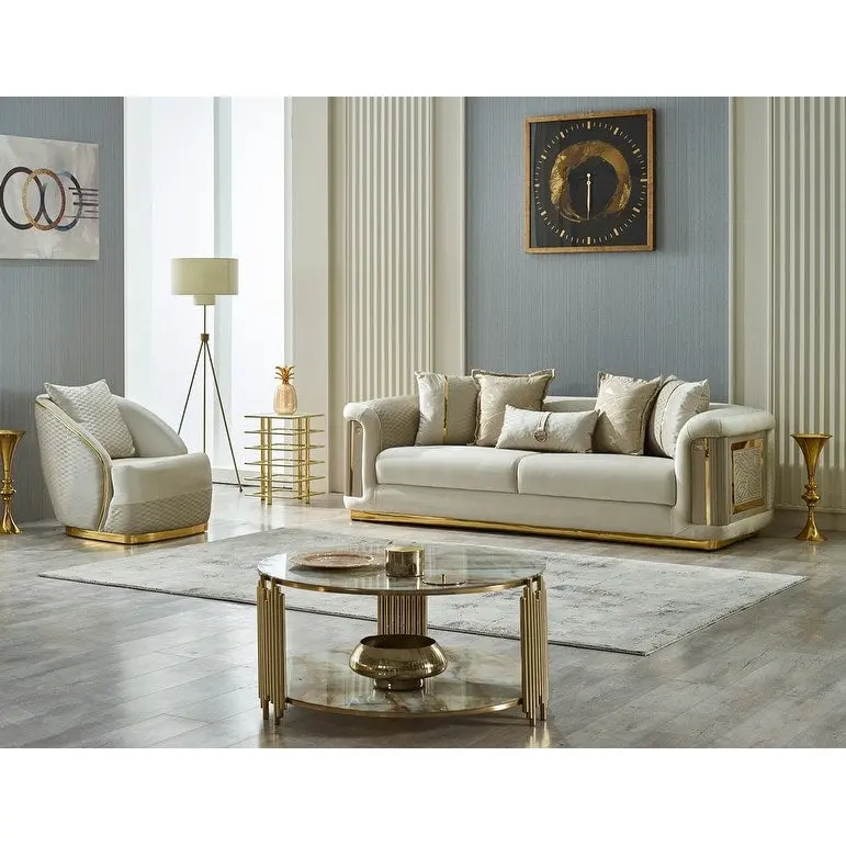 Elise 3-piece Living room Set Pillow Back