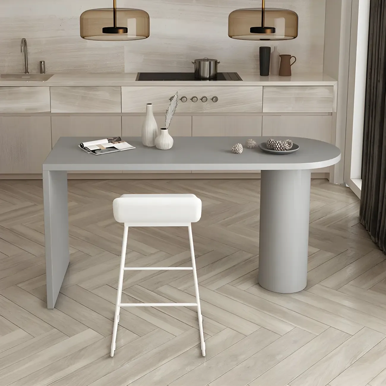 Modern Wooden Bar Table for Kitchen and Dining Room Use