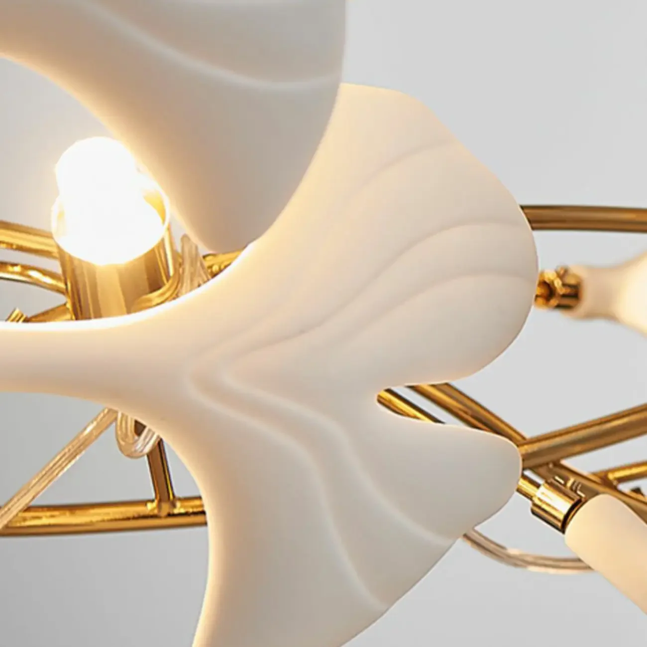 Irregular Gold 6-Light Ceramic Island Pendant Light