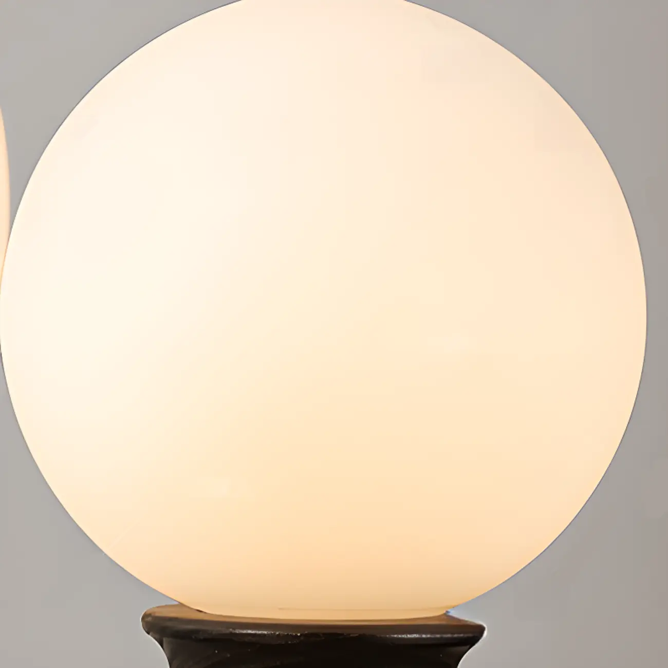 Classic Black Metal Modern Globe Glass Chandelier