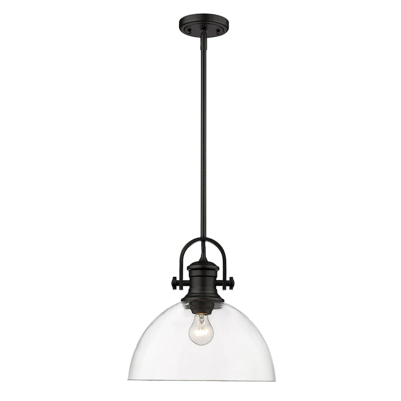Golden Lighting 3118-L CLR Hines 14  Wide Pendant with Clear Glass