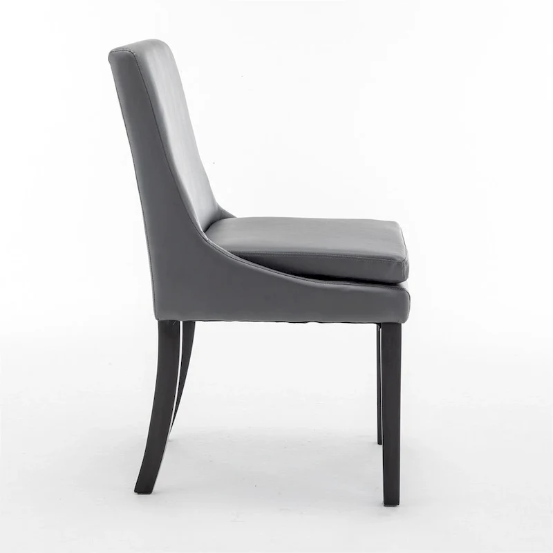 Modern Dining Chairs with Solid Wood Legs (Set of 2)