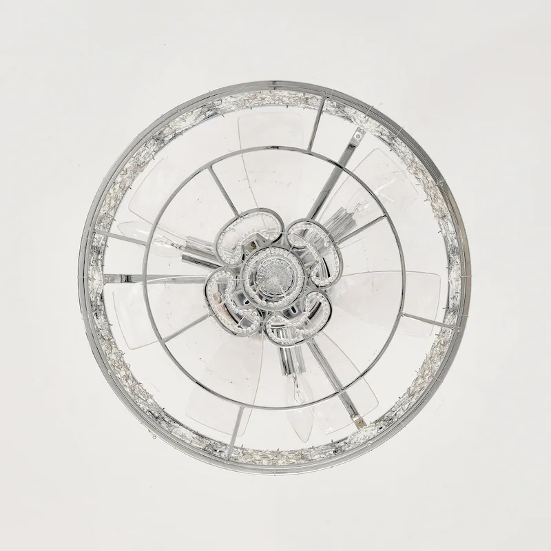 Ralph 15 Inch Chrome Polish Crystal Fandelier - N/A