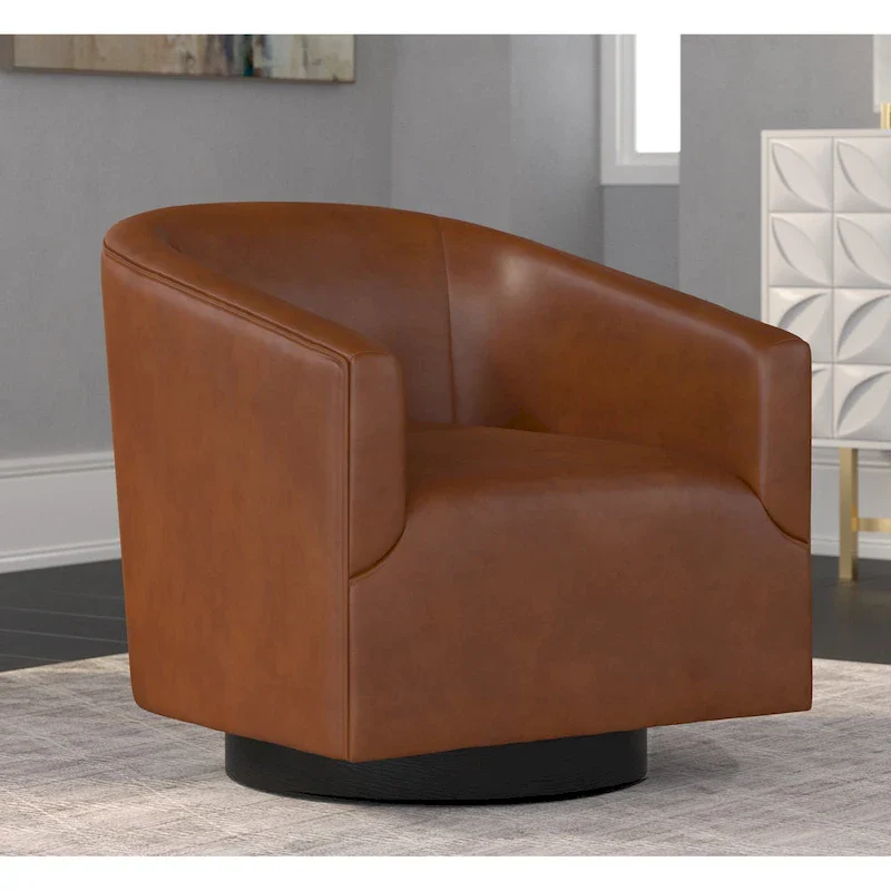Gilbert Wood Base Swivel Chair by Greyson Living