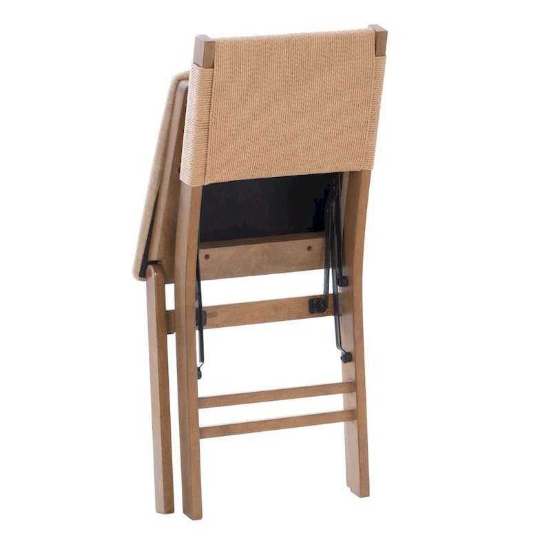 Imperial Wood Rope Folding Dining Chair (Set of 2)