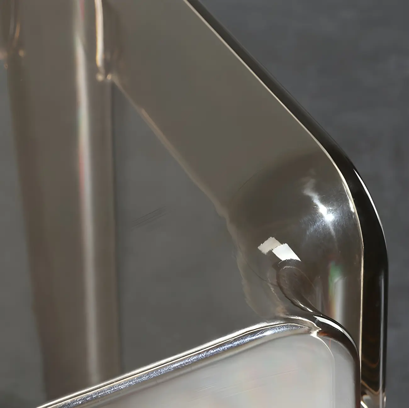 Modern Acrylic Four Legs Square Counter Bar Stool