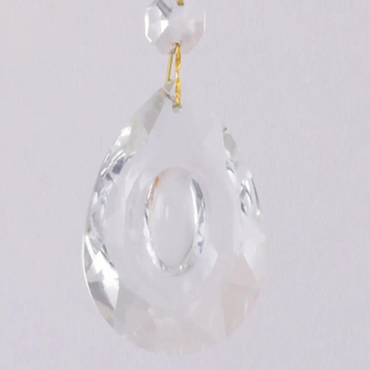 Mini Antique Gold Wall Sconce with Geometric Crystal Shade