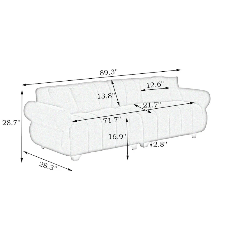 Pink 89 Velvet 3-seater Sofa with Spring-Wrapped Cushions