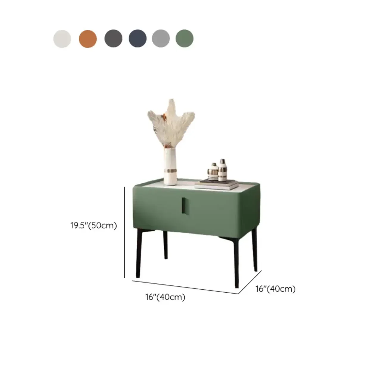 Modern Narrow Nightstand with Drawer