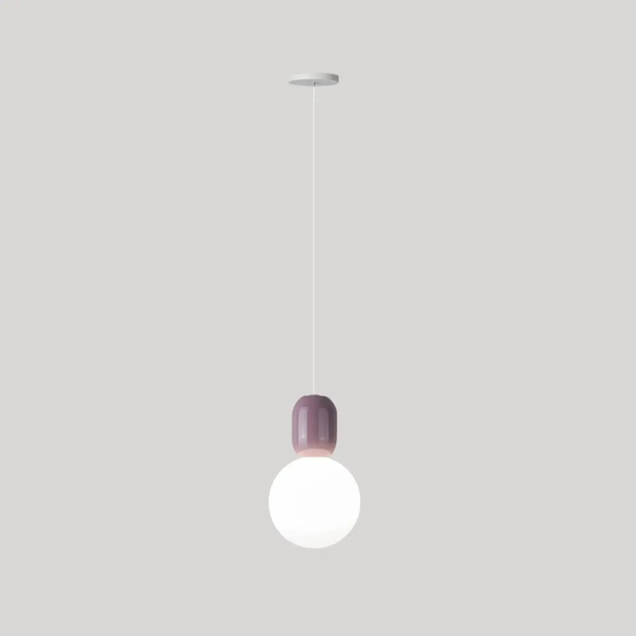 Modern White Metal Plastic Globe Pendant Light