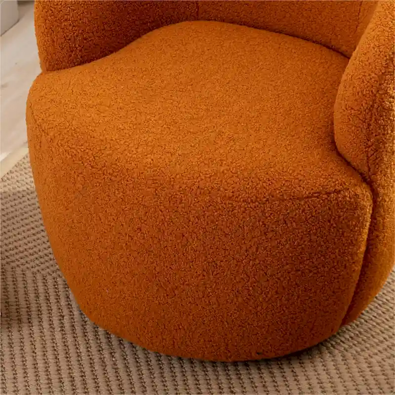 Teddy Fabric Swivel Accent Armchair Barrel Chair