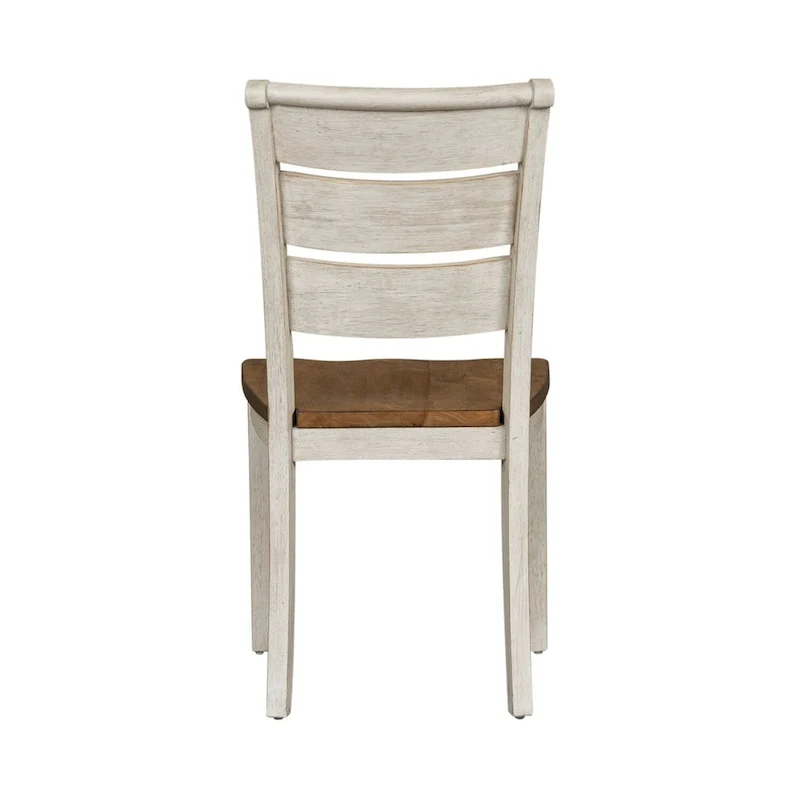 Farmhouse Reimagined Antique White Ladder Back Side Chair (Set of 2)