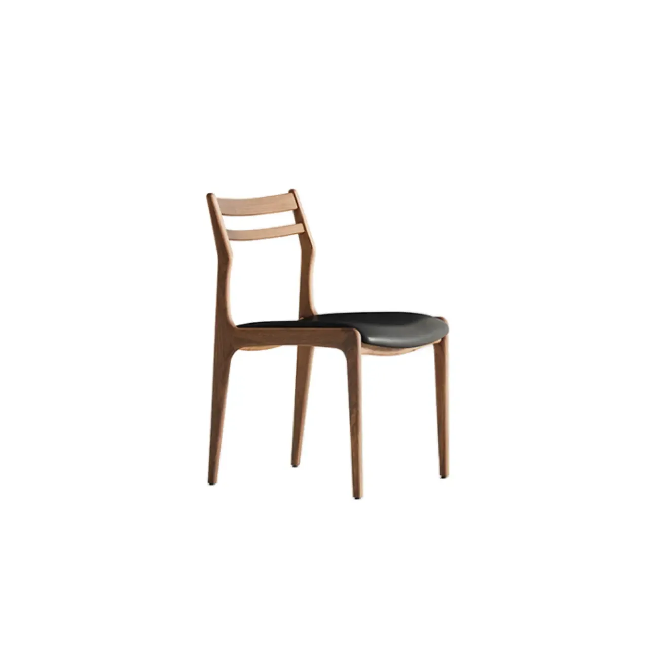 Modern Upholstered Ladder Back Wooden Dining Chair