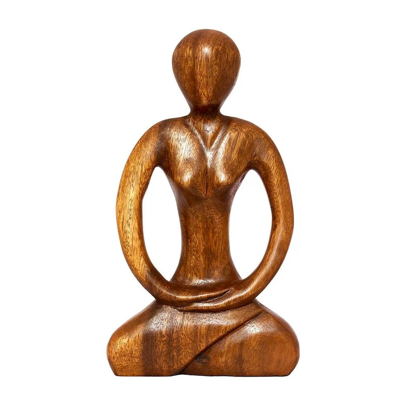 12  Wooden Handmade Abstract Yoga Sculpture Statue Handcrafted  Tranquility  Gift Home Decor Figurine Decoration Hand Carved