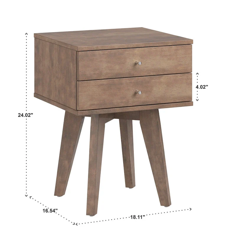 Tennant 2-Drawer Wood Nightstand from iNSPIRE Q Modern