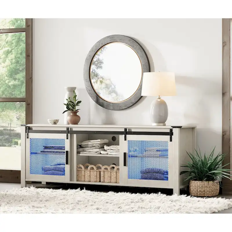 WAMPAT 36 inch 3 Sided Glass Electric Fireplace InsertBlack