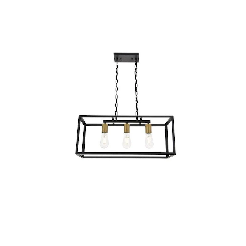 Resolute 3 light black Pendant