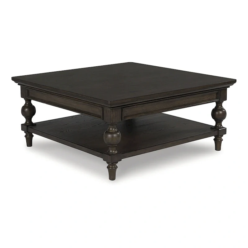 Signature Design by Ashley Veramond Dark Brown Square Cocktail Table - 42 W x 42 D x 18.63 H