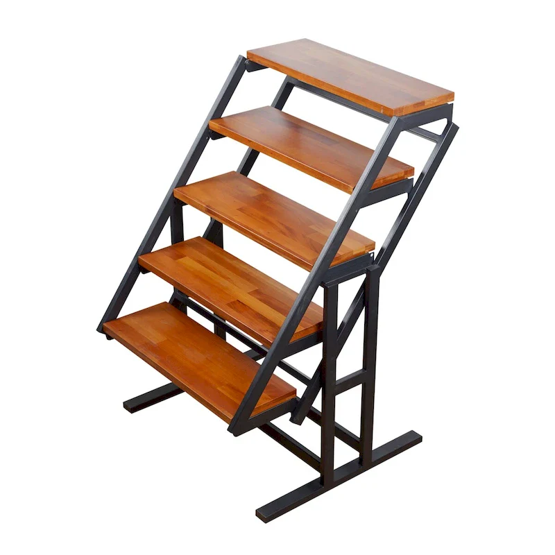 Medium-Size Wood Multifunction Convertible Dining Table,Transition Dining Table and Shelf for Home and Kitchen,Free Switch