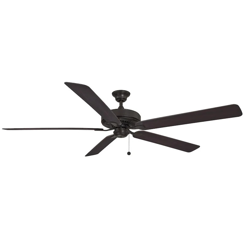 Edgewood 72 inch Indoor/Outdoor Ceiling Fan with Dark Walnut Blades - Dark Bronze