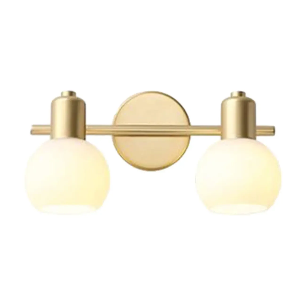 Modern Globe Glass Gold 3 Head Dimmable Vanity Lamp