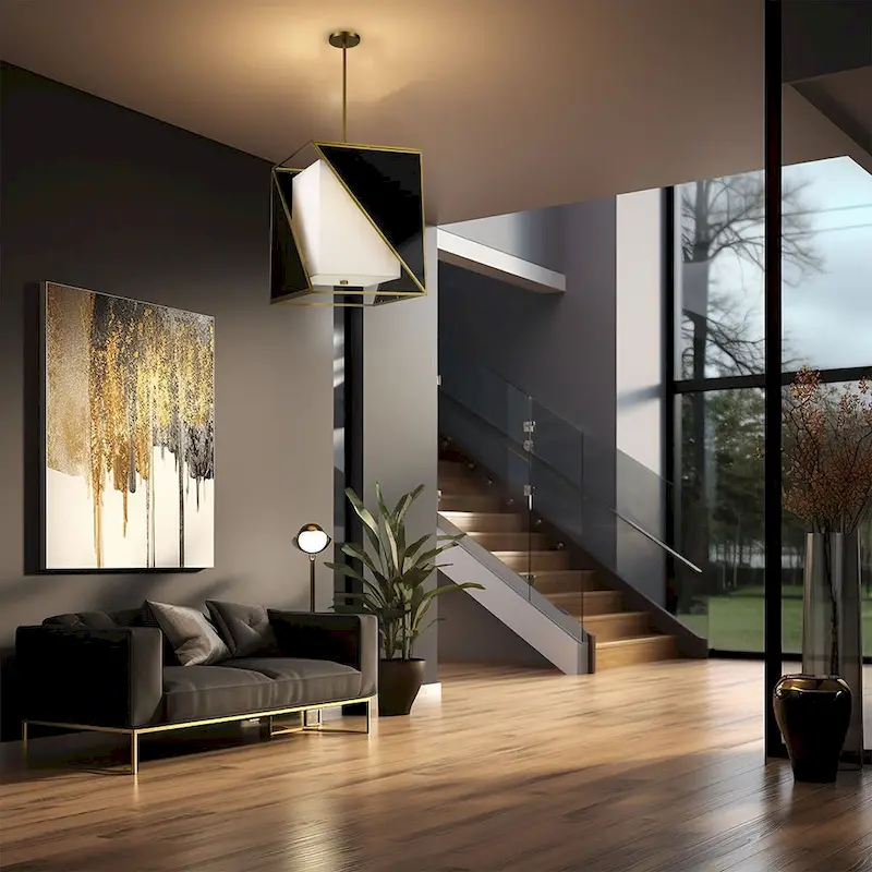 Metropolitan Aspect White Coal and Soft Brass LED Lights Pendant