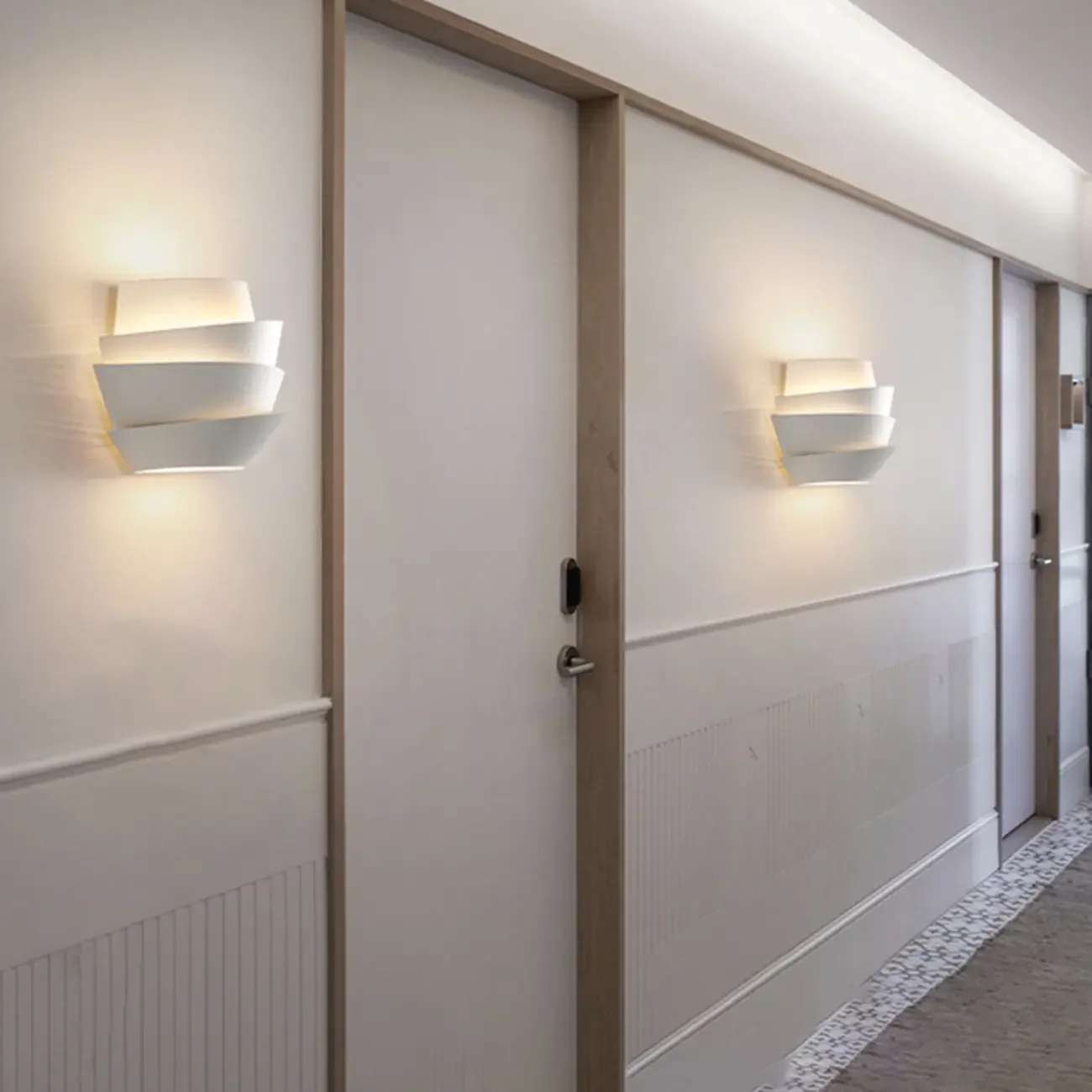 Inspired 2-Light Iron White Spiral Wall Sconce