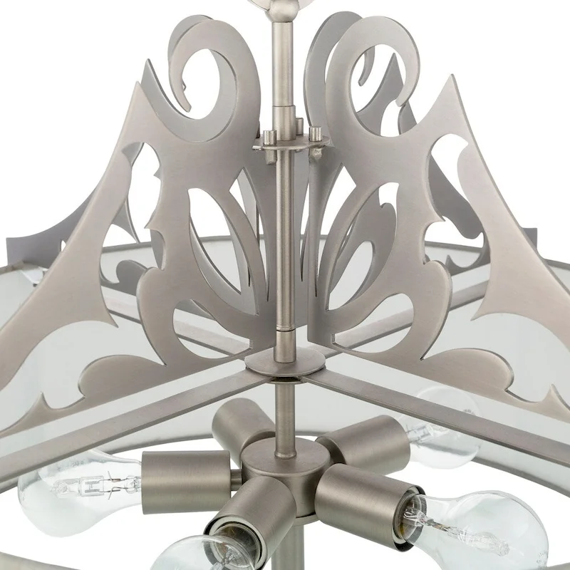 Roxton Modern Damask Metal 3-Light Pendant