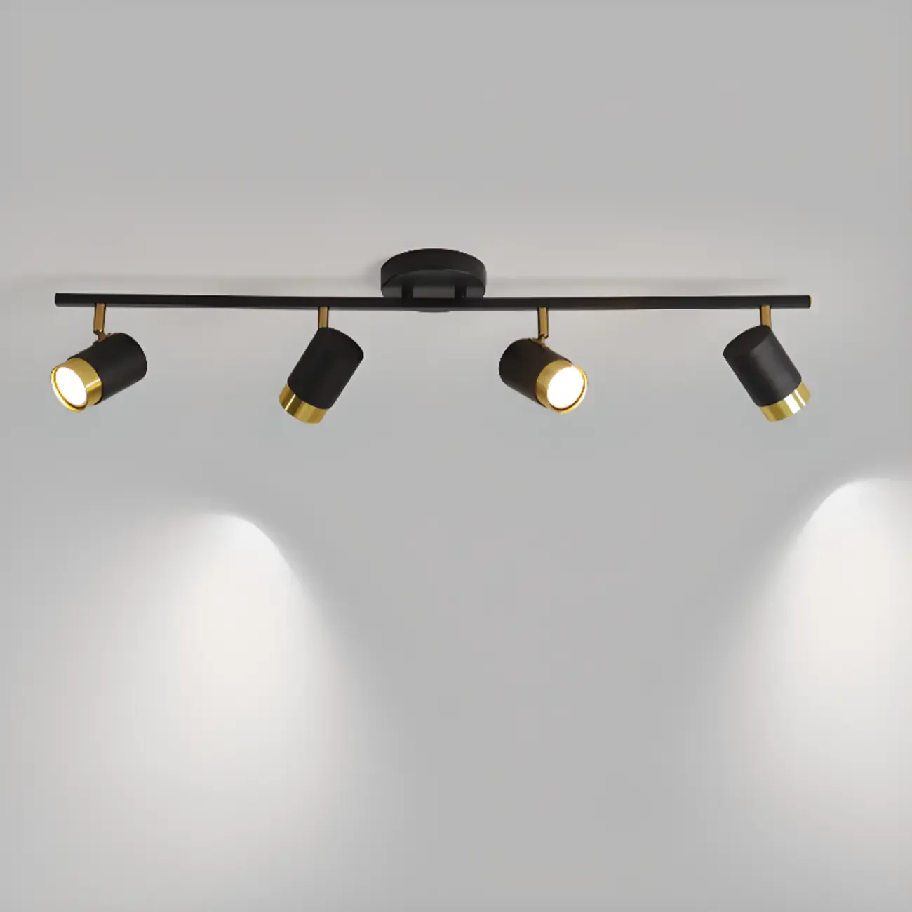 4-Light Modern Dimmable LED Track Lighting with Adjustable Head