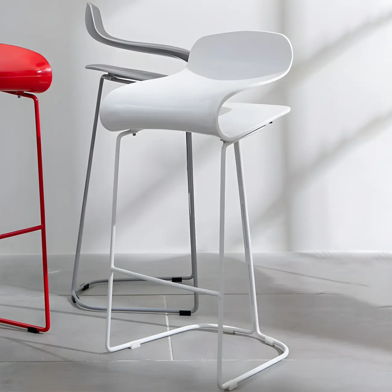 Acrylic Sleek Durable Backless Counter Height Bar Stool