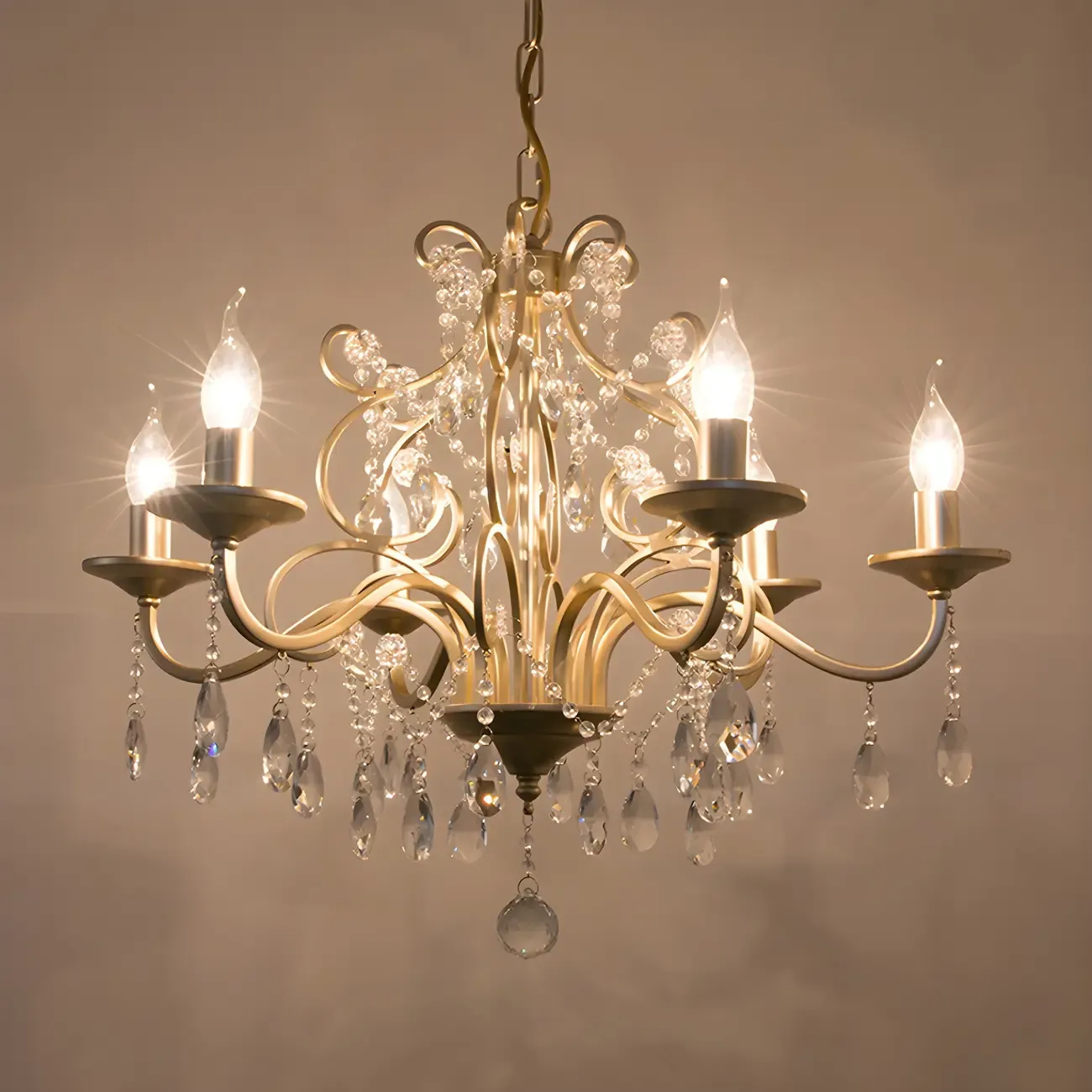 Exiquisite Champagne Crystal Candlebra Chandelier