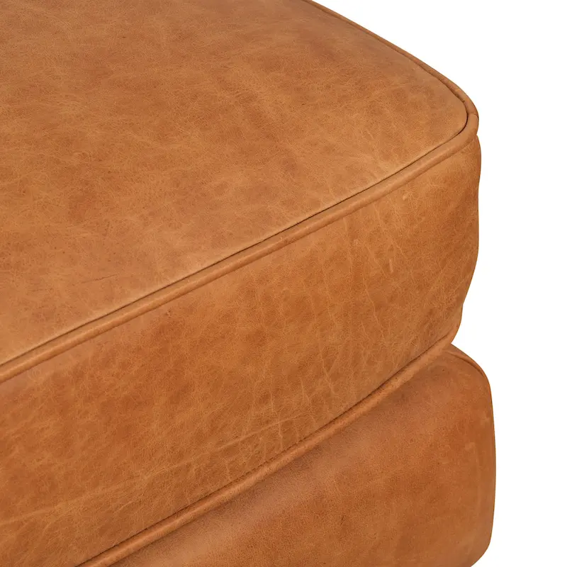Poly & Bark Essex Ottoman - Full Grain Genuine Italian Leather