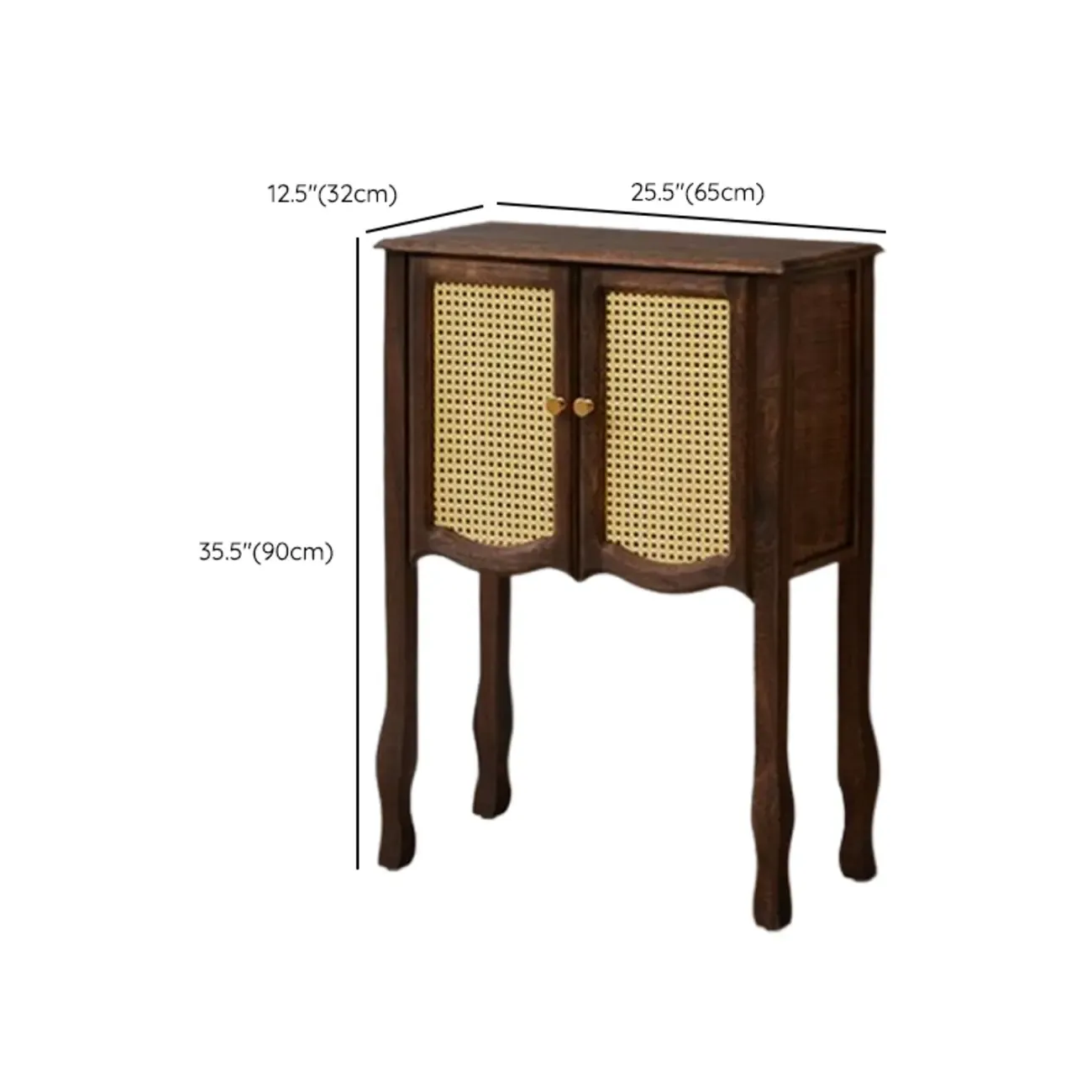 Traditional Brown Wooden Console Table with Drawers