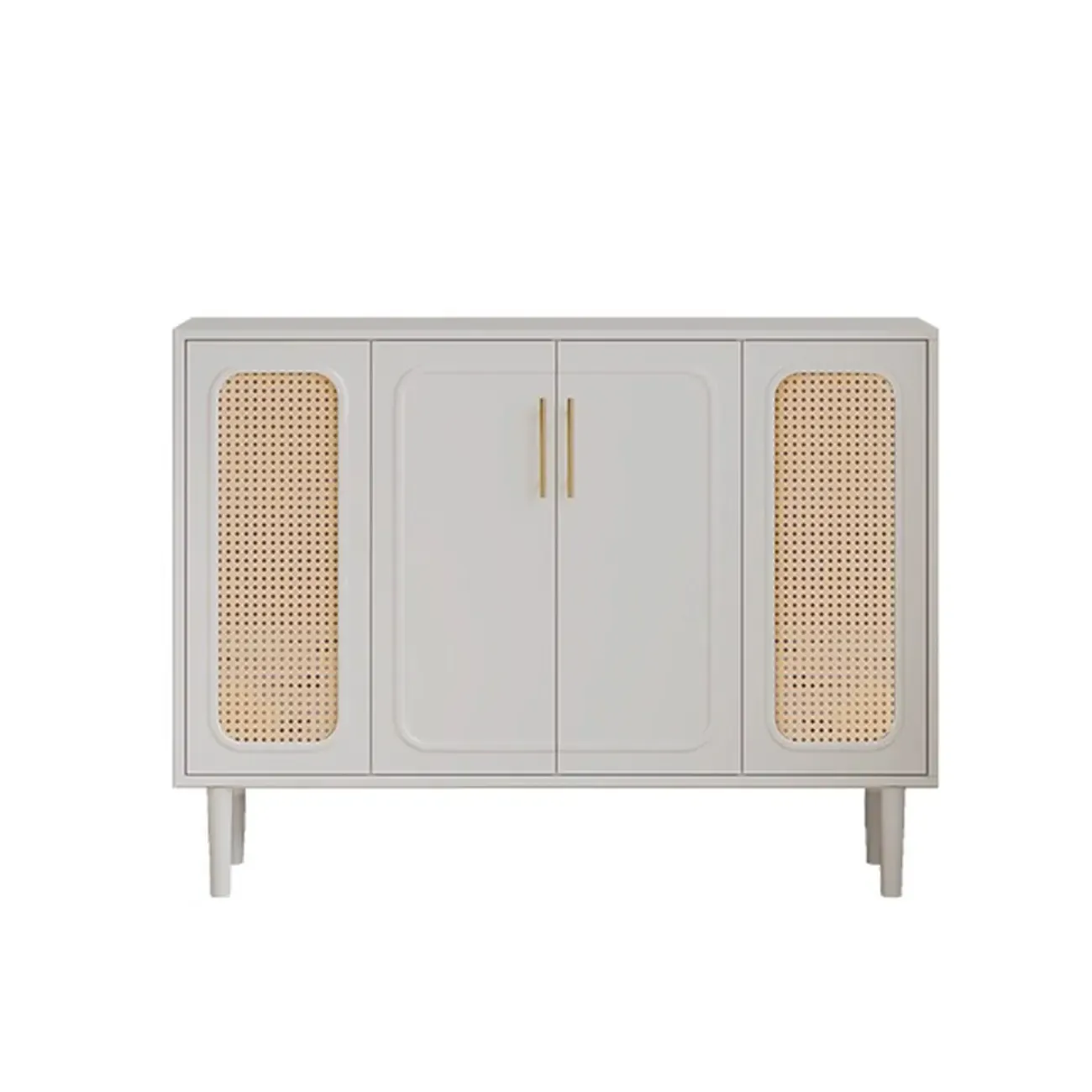 Modern Ink Wood Slab Buffet with Adjustable Shelving