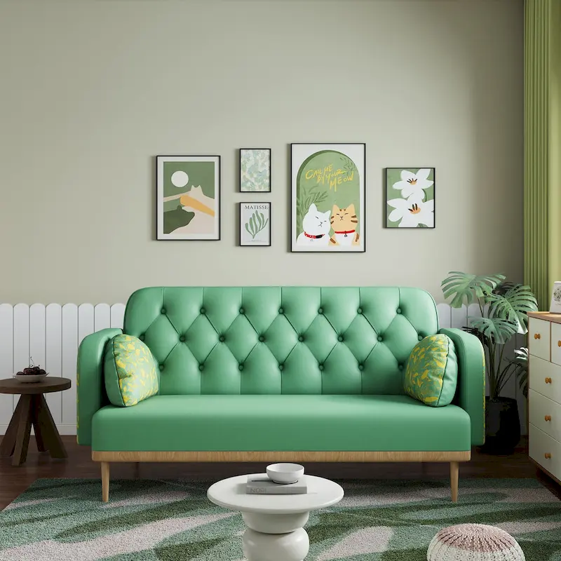 Loveseat sofa with tulip pattern