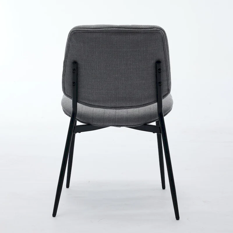 GDFStudio Modern Armless Upholstered Dining Chairs with Metal Legs
