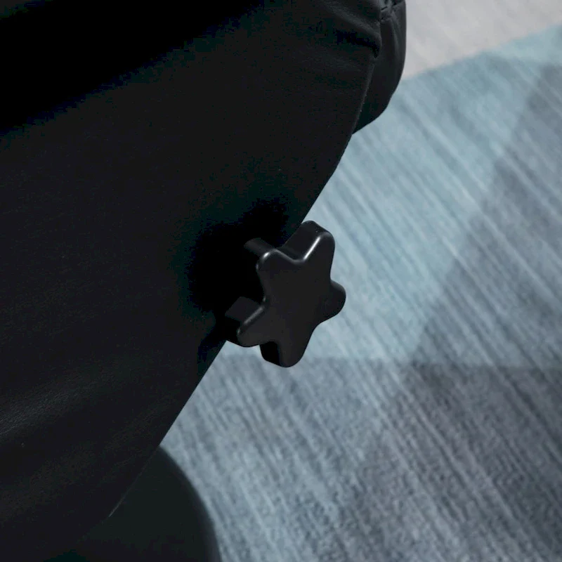 Recliner and Ottoman with Wrapped Base, Swivel PU Leather Reclining Chair with Footrest,Black