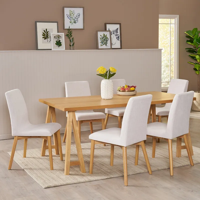 Orrin Mid-Century Modern 7 Piece Dining Set by Christopher Knight Home