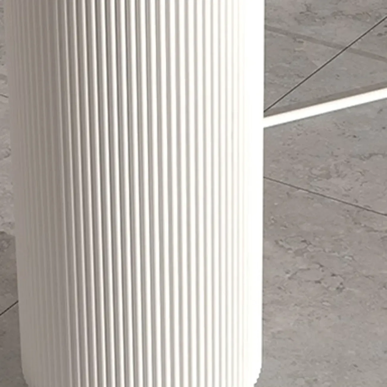 Modern White Slate Asymmetrical Bar Tables