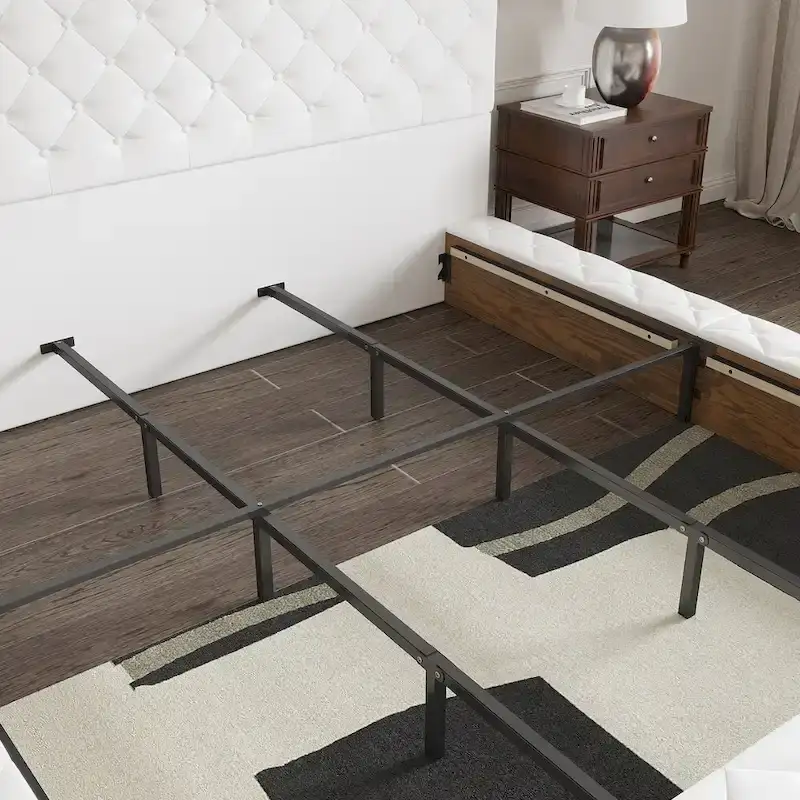 LED Queen/King Bed Frame with Tufted Headboard Bedroom Furniture