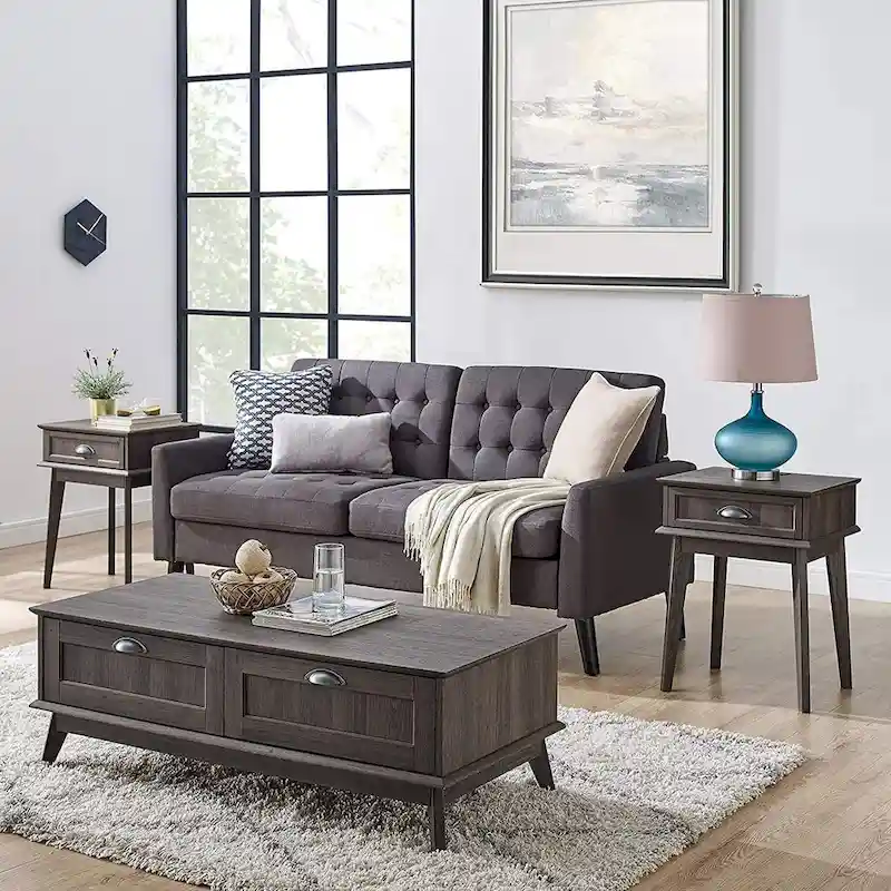 Caffoz Center Coffee Table with Two Fully Extended Drawers